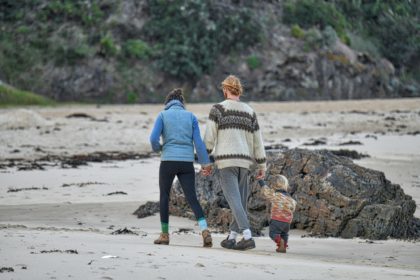 Familia într-o vacanță.